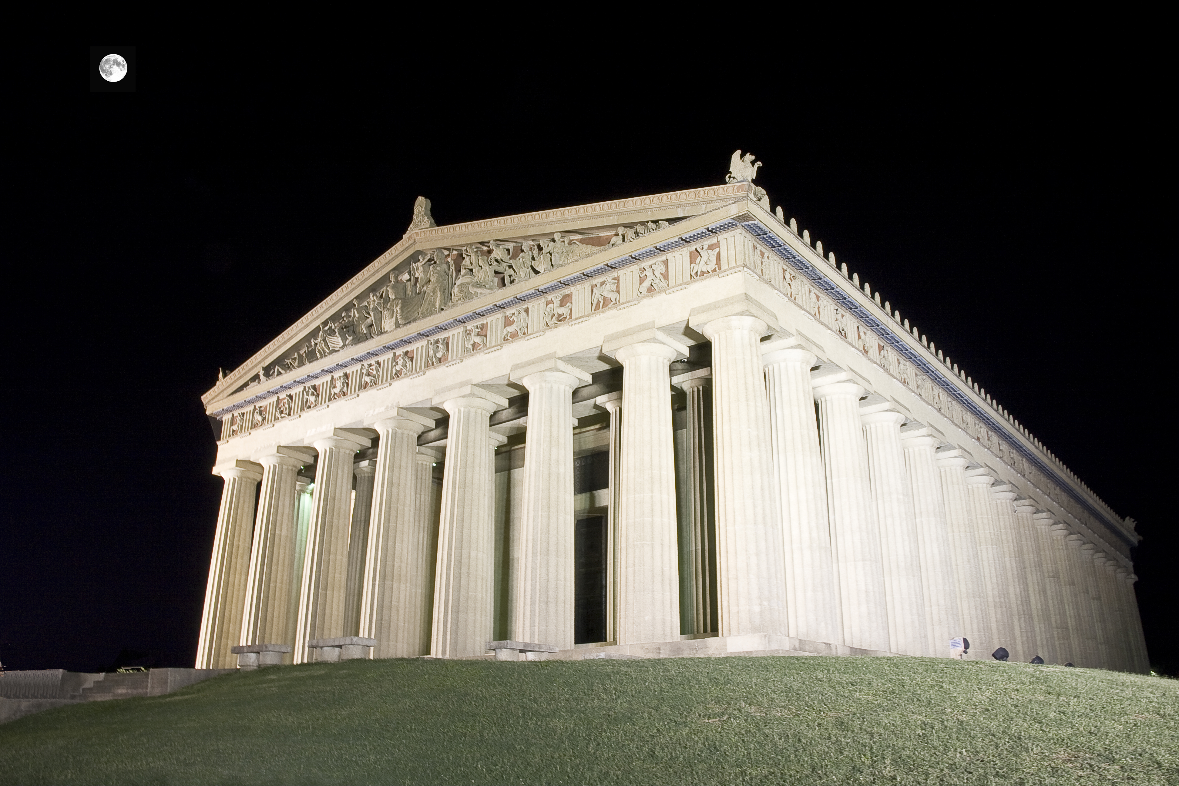 The Parthenon at night